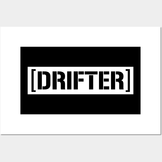 DRIFTER (Censor Bar Logo) Wall Art by cowtown_cowboy